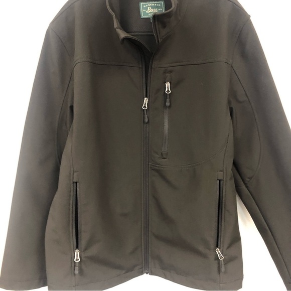 G.H. BASS & CO. Men's Softshell Jacket/ Size L/ Black - Picture 4 of 10